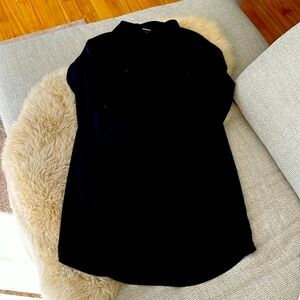 Express solid black shirt dress, Large